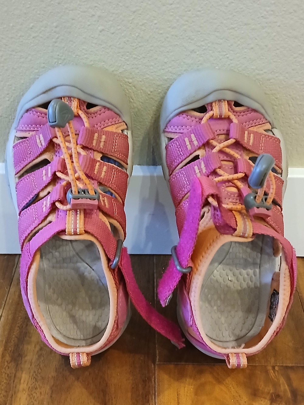 KEEN Pink and Peach Closed-Toe Kids Sandals